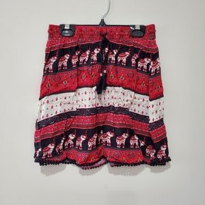 BNWOT H&M loves Coachella elephant festival boho bohemian print skirt size 4